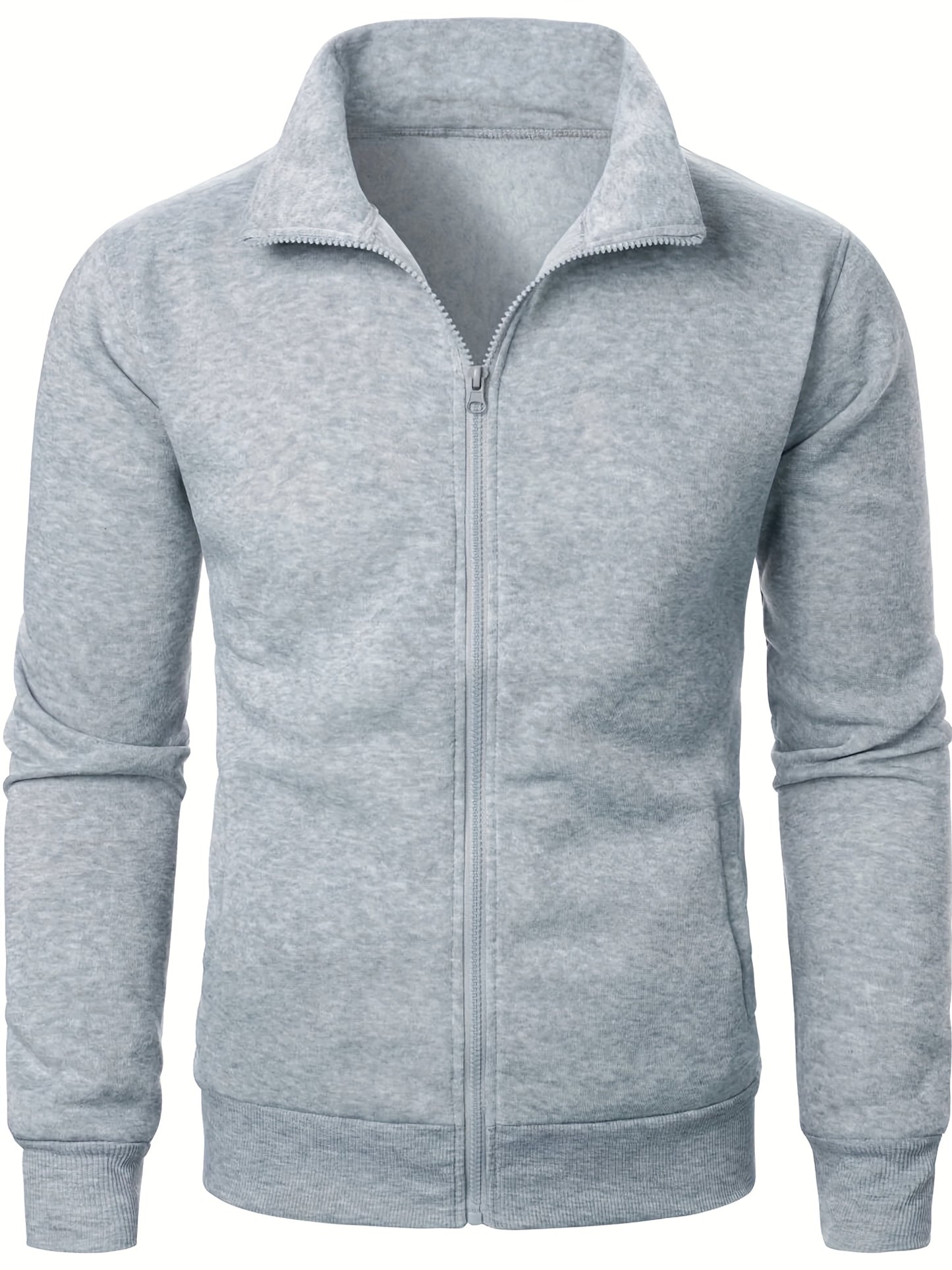 Men'S Stylish And Warm Sports Casual Thickened Long-Sleeve Zip-Up Jacket with a Stand Collar for Autumn And Winter