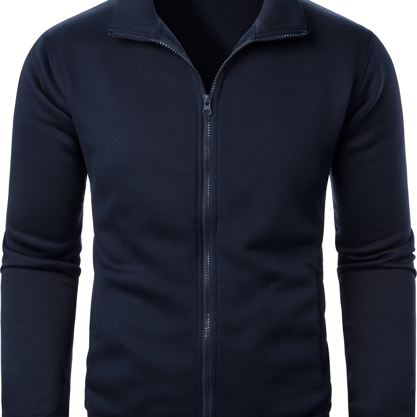 Men'S Stylish And Warm Sports Casual Thickened Long-Sleeve Zip-Up Jacket with a Stand Collar for Autumn And Winter