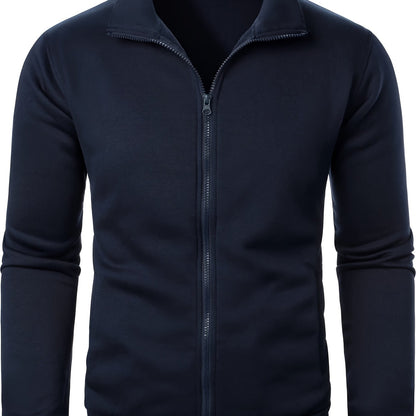 Men'S Stylish And Warm Sports Casual Thickened Long-Sleeve Zip-Up Jacket with a Stand Collar for Autumn And Winter