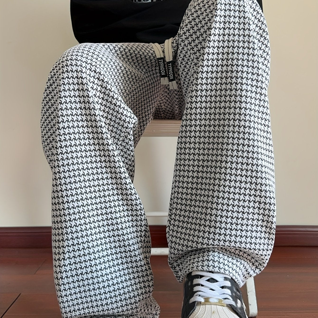 Men's Fashion Casual Sports Pants, Elastic Drawstring Waistband, Textured Fabric, Suitable for Daily Leisure Wear