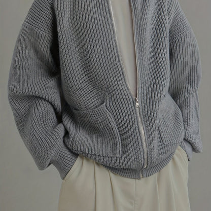 Men'S Loose-Fitting Casual Cardigan Sweater for Autumn And Winter, Featuring a Easy And Versatile Design