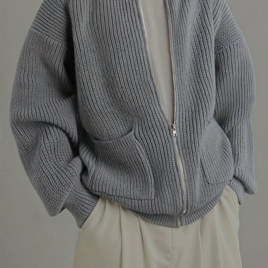 Men'S Loose-Fitting Casual Cardigan Sweater for Autumn And Winter, Featuring a Easy And Versatile Design