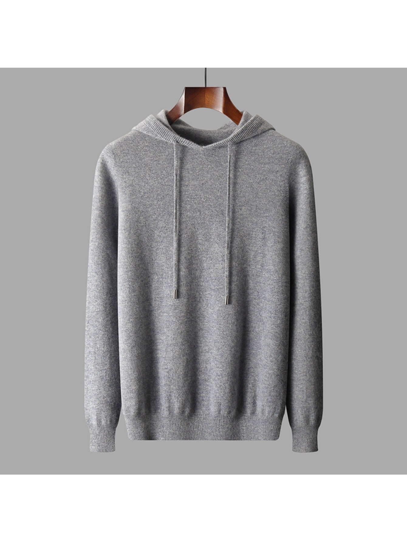 100% Australian Velvet Men'S Thick Solid-Color Hooded Sweater | Luxury Velvet Knit, Casual and Business Wear