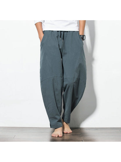 Men's Casual Pants Harem Four Seasons Pants Loose Plus Size Wide Leg Pants Trendy Beach Pants