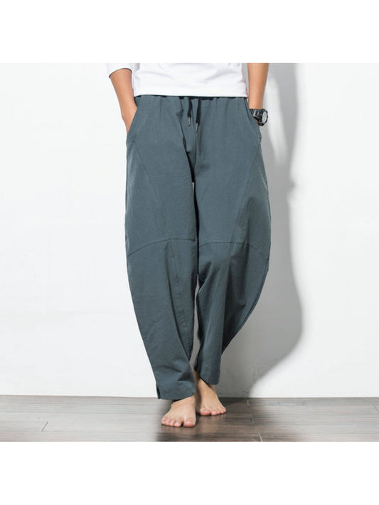 Men's Casual Pants Harem Four Seasons Pants Loose Plus Size Wide Leg Pants Trendy Beach Pants
