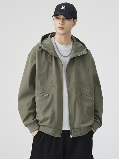 Autumn\winter American Retro Casual Loose Jacket Versatile Coat Pullover Hooded Top Autumn Coat Top Versatile Loose And Simple Casual, Versatile Layering Piece