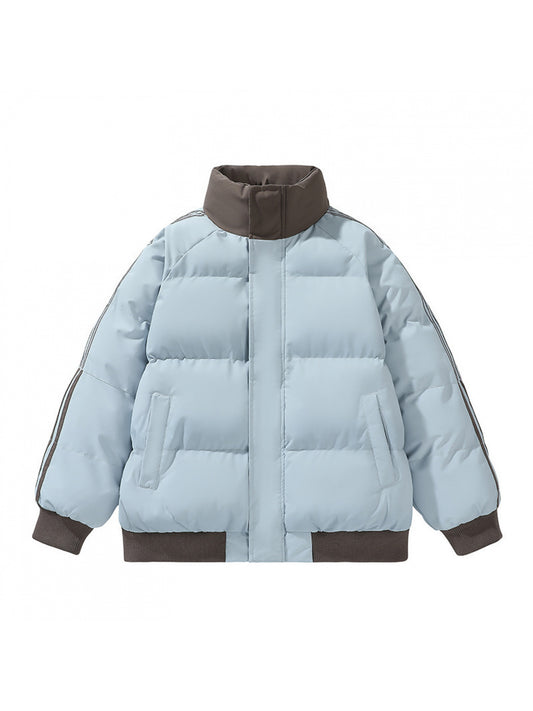 New Down Jacket for Men | Winter Loose Fit, Plus Size, Thickened, Warm, Casual Coat, Hooded Puffer Jacket, Outerwear, Zipper Closure, Solid Color, Short Length, Elegant Style