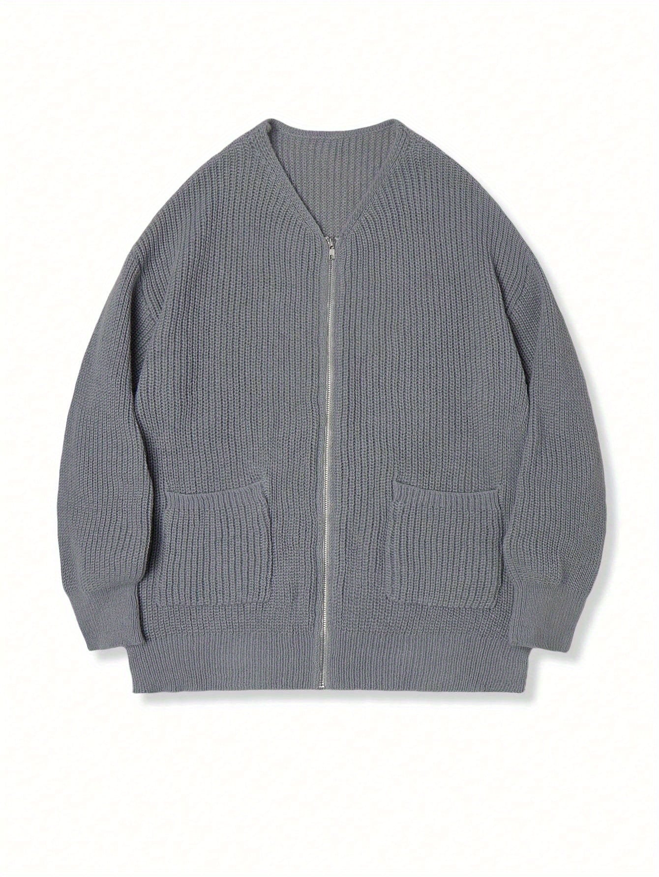 Men'S Loose-Fitting Casual Cardigan Sweater for Autumn And Winter, Featuring a Easy And Versatile Design