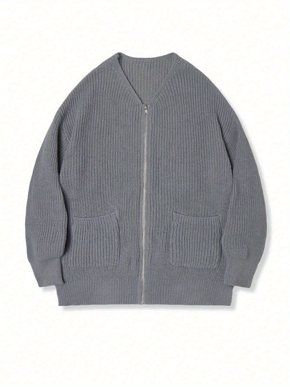 Men'S Loose-Fitting Casual Cardigan Sweater for Autumn And Winter, Featuring a Easy And Versatile Design