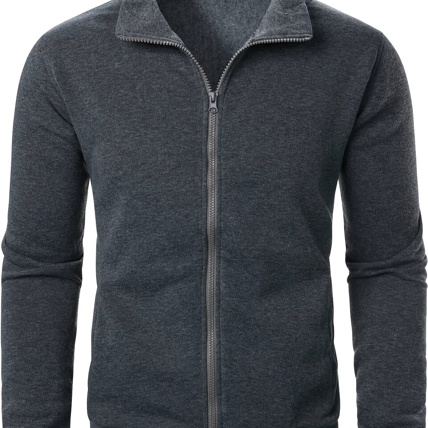 Men'S Stylish And Warm Sports Casual Thickened Long-Sleeve Zip-Up Jacket with a Stand Collar for Autumn And Winter