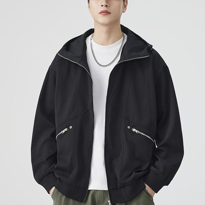 Autumn\winter American Retro Casual Loose Jacket Versatile Coat Pullover Hooded Top Autumn Coat Top Versatile Loose And Simple Casual, Versatile Layering Piece