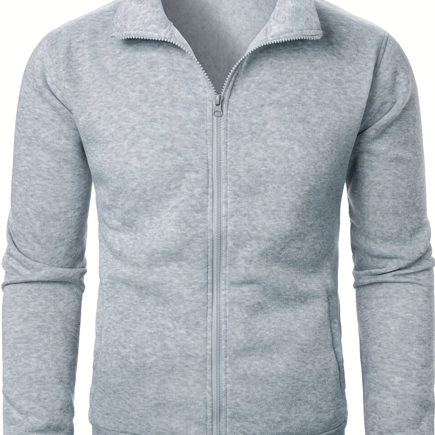 Men'S Stylish And Warm Sports Casual Thickened Long-Sleeve Zip-Up Jacket with a Stand Collar for Autumn And Winter