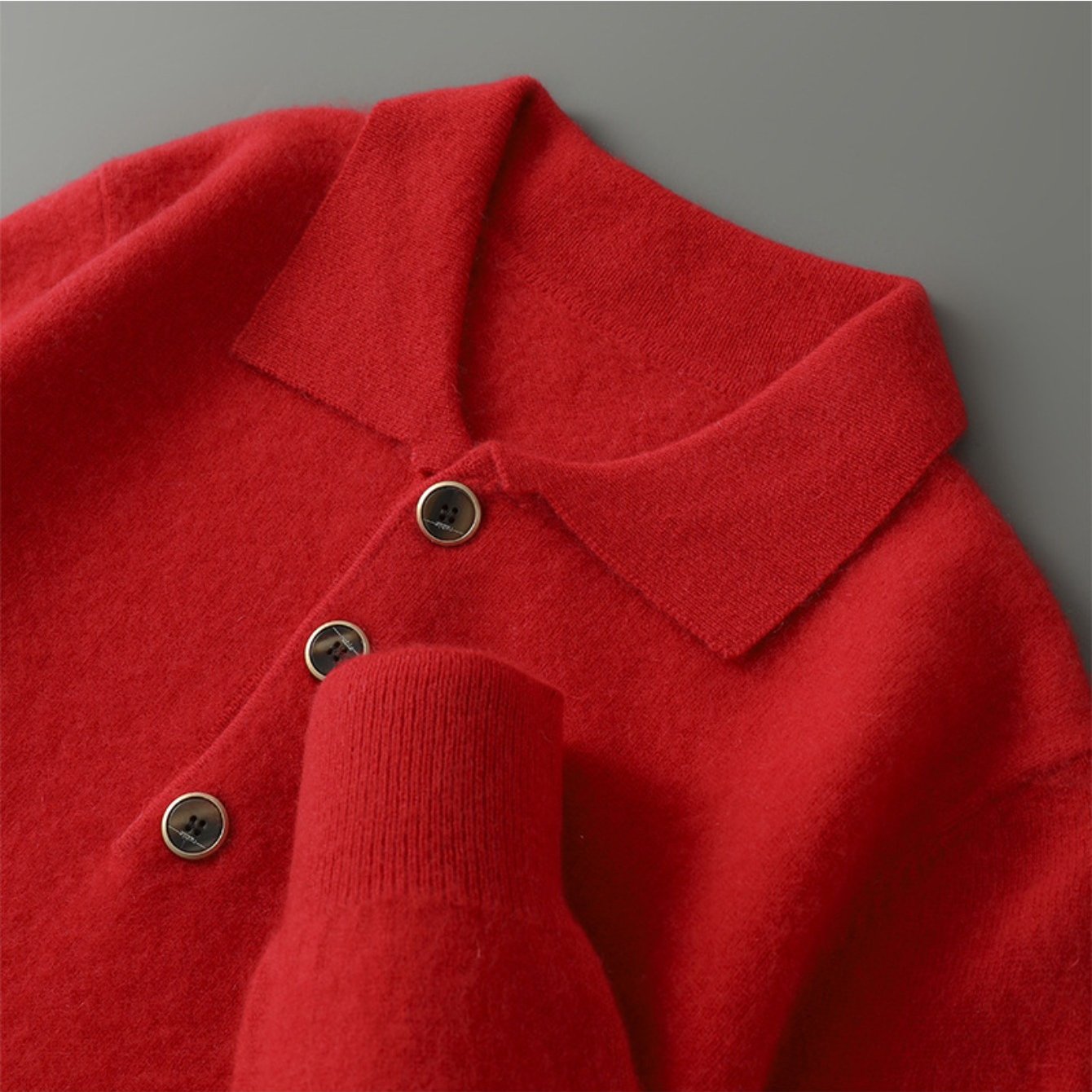 Mens 100% Polo Knit Shirt | Button Collar, Relaxed Fit, Business Casual, Premium Soft Thermal Comfort