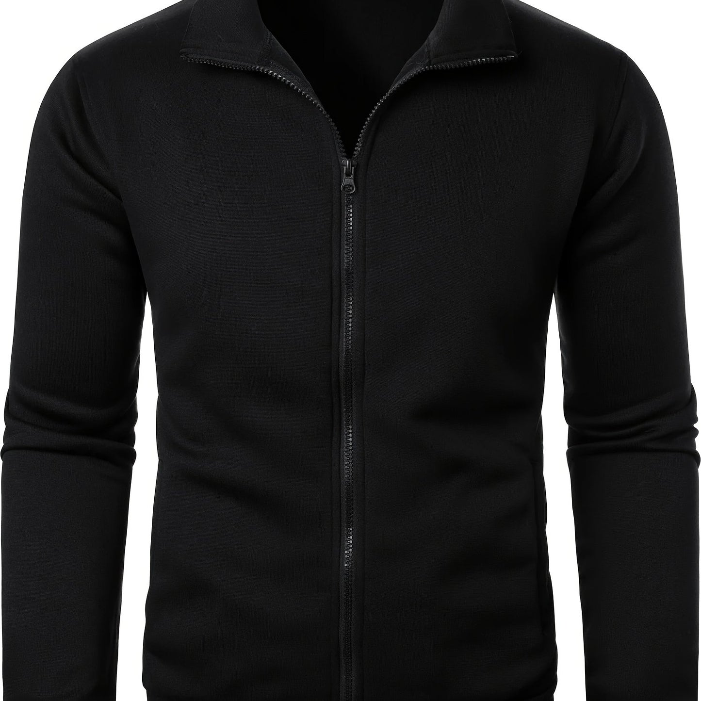 Men'S Stylish And Warm Sports Casual Thickened Long-Sleeve Zip-Up Jacket with a Stand Collar for Autumn And Winter