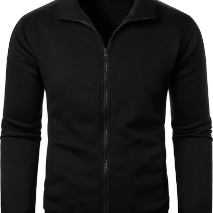 Men'S Stylish And Warm Sports Casual Thickened Long-Sleeve Zip-Up Jacket with a Stand Collar for Autumn And Winter