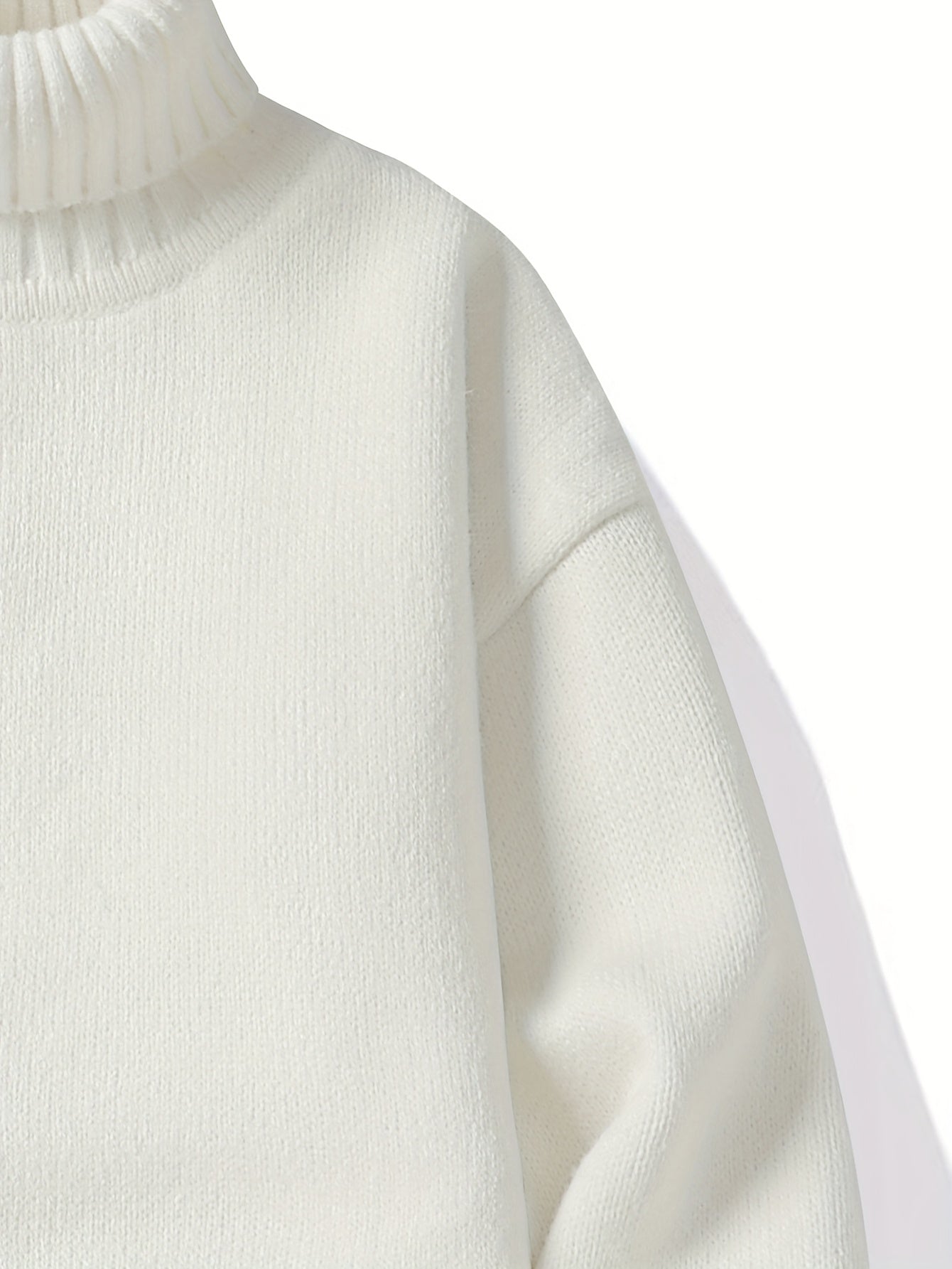 Autumn And Winter Men's High Collar Sweater with Thick Velvet for Winter Warmth, Fashionable And Versatile Casual Top, Knitted Sweater Base, Men's Warm Sweater