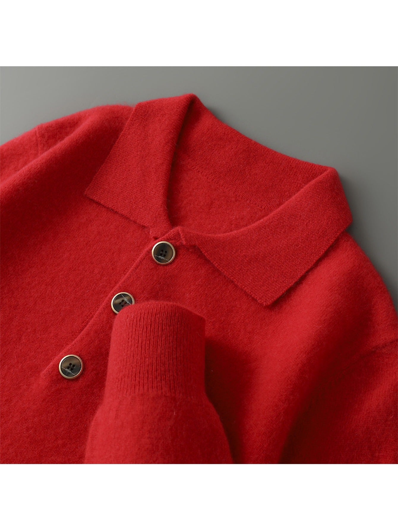 Mens 100% Polo Knit Shirt | Button Collar, Relaxed Fit, Business Casual, Premium Soft Thermal Comfort