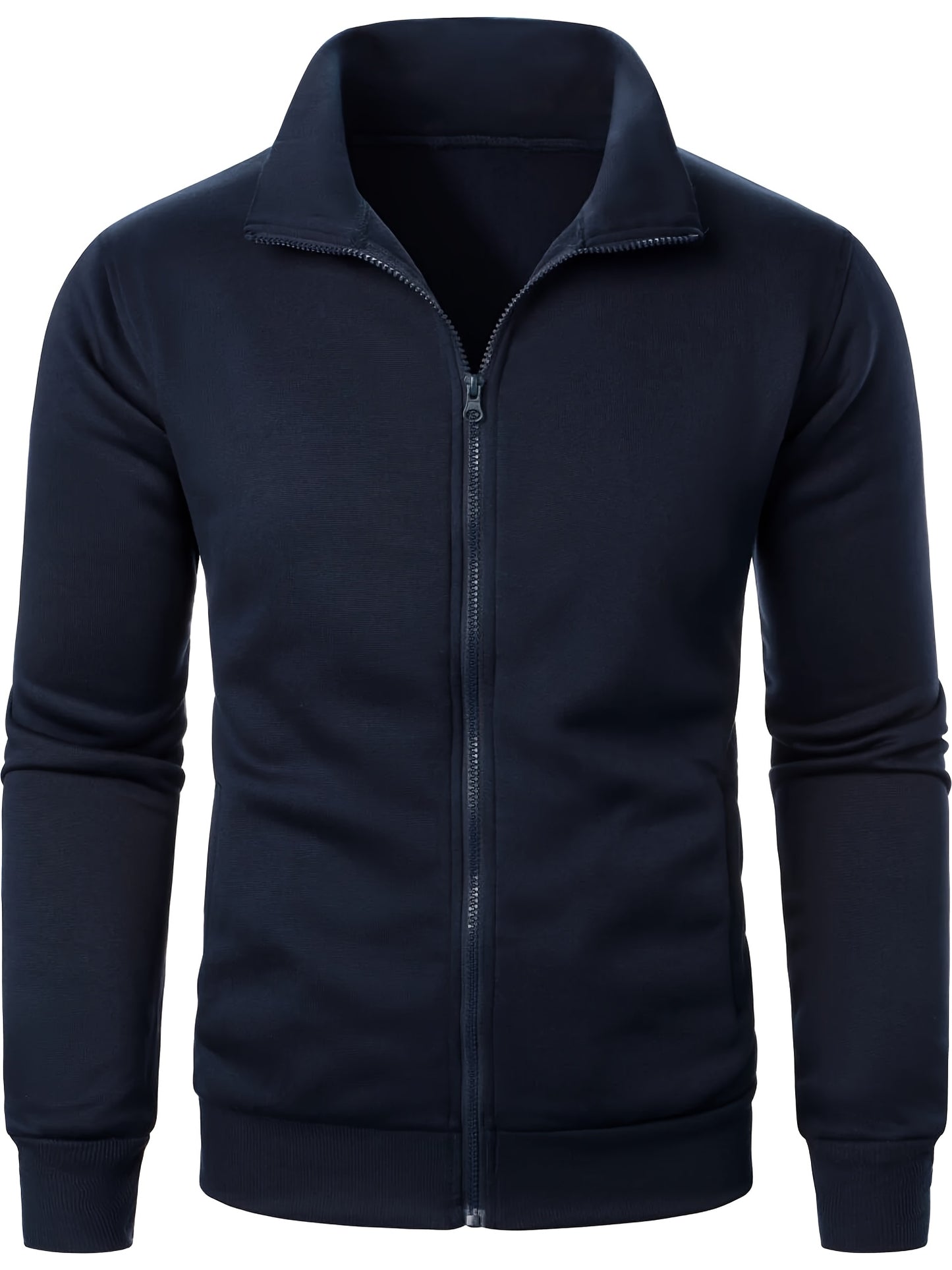 Men'S Stylish And Warm Sports Casual Thickened Long-Sleeve Zip-Up Jacket with a Stand Collar for Autumn And Winter