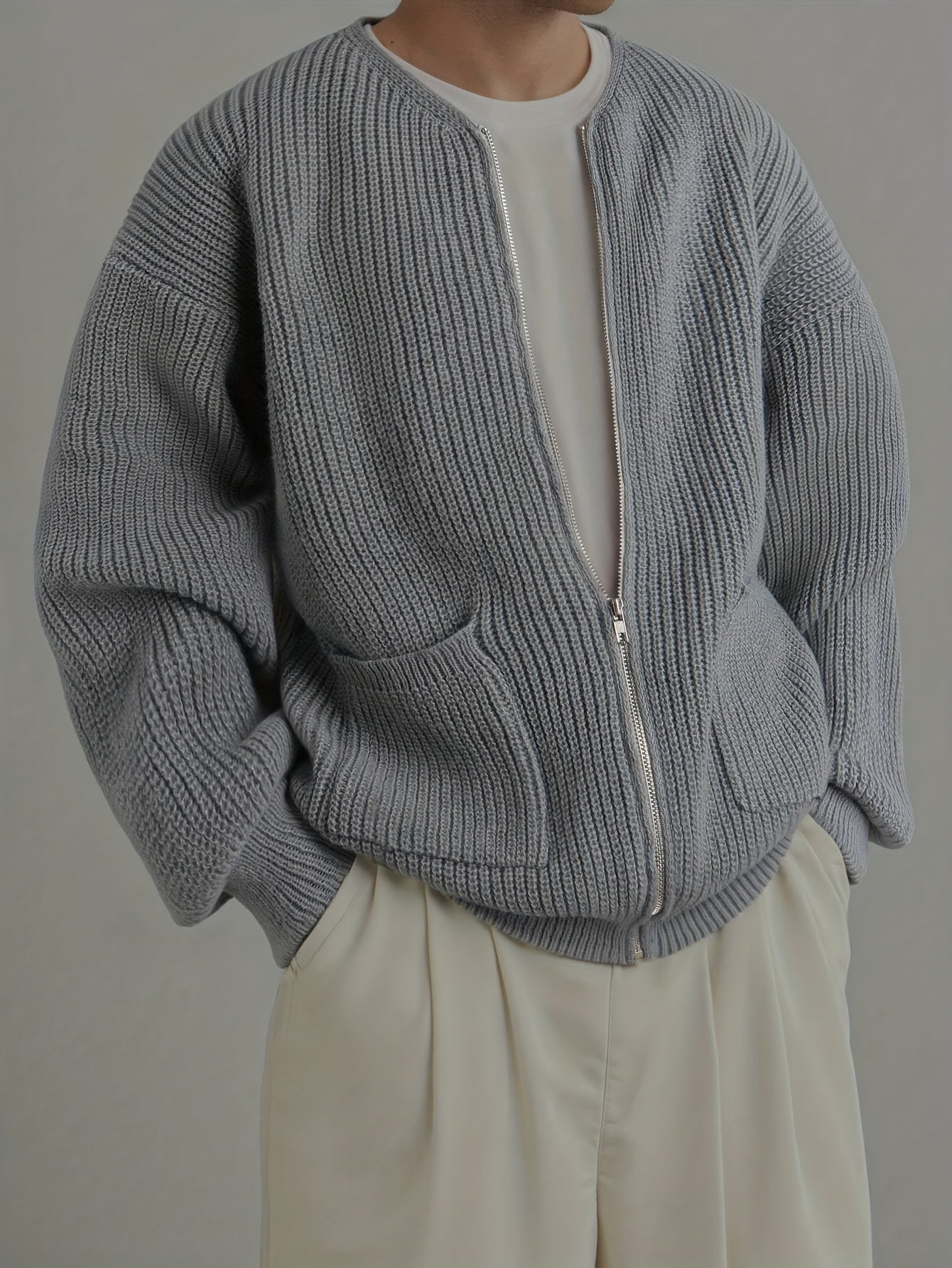 Men'S Loose-Fitting Casual Cardigan Sweater for Autumn And Winter, Featuring a Easy And Versatile Design