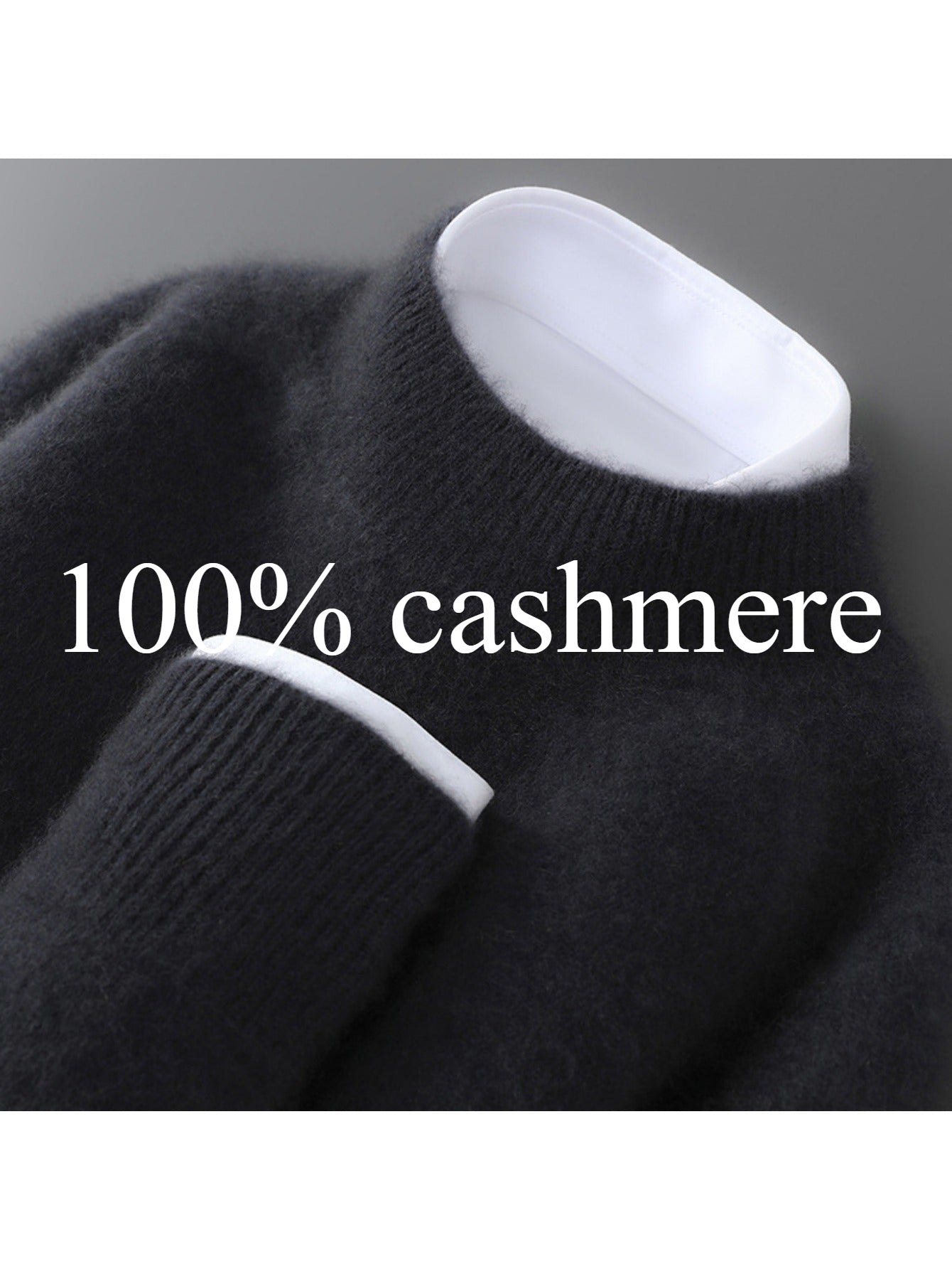 100% Pure Men'S Thickened Turtleneck Sweater with Raglan Sleeves, Loose Fit, Suitable for Business Casual, Solid Color Knitted Base Layer Top.