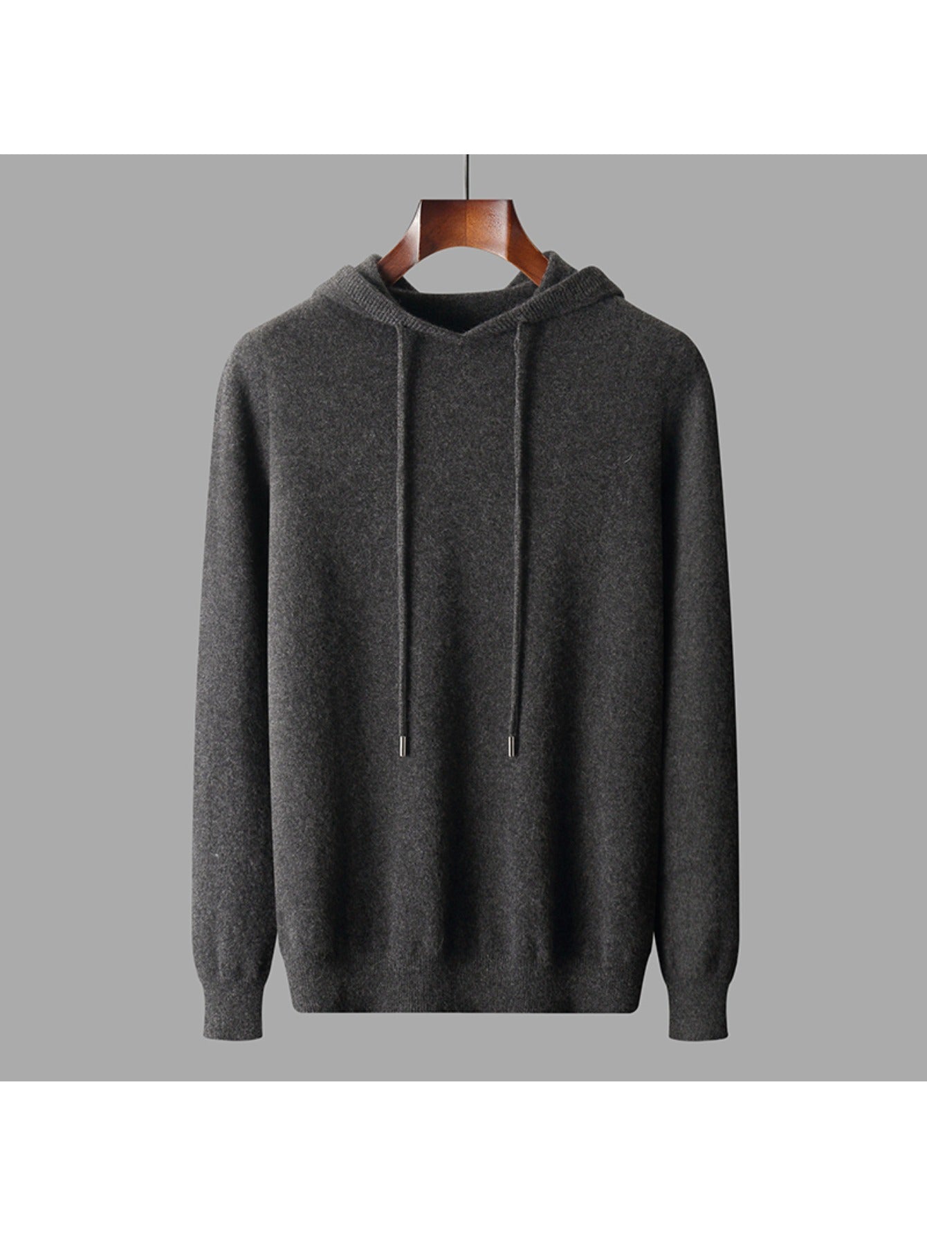 100% Australian Velvet Men'S Thick Solid-Color Hooded Sweater | Luxury Velvet Knit, Casual and Business Wear