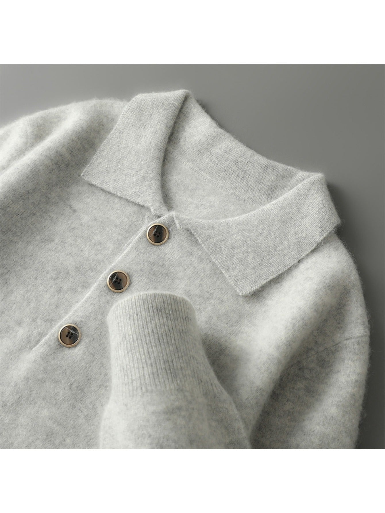 Mens 100% Polo Knit Shirt | Button Collar, Relaxed Fit, Business Casual, Premium Soft Thermal Comfort