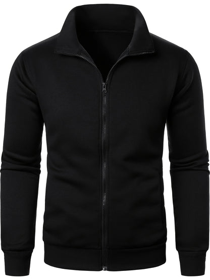 Men'S Stylish And Warm Sports Casual Thickened Long-Sleeve Zip-Up Jacket with a Stand Collar for Autumn And Winter