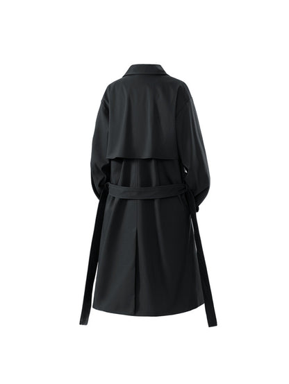 Men'S Korean Style Mid-Length Windbreaker Jacket - High Neck Full-Zip Coat with Full-Zip Front Closure, Loose Fit All-Season Outerwear, Casual to Formal Coat for Men, Korean Fashion Outerwear for Autumn Winter