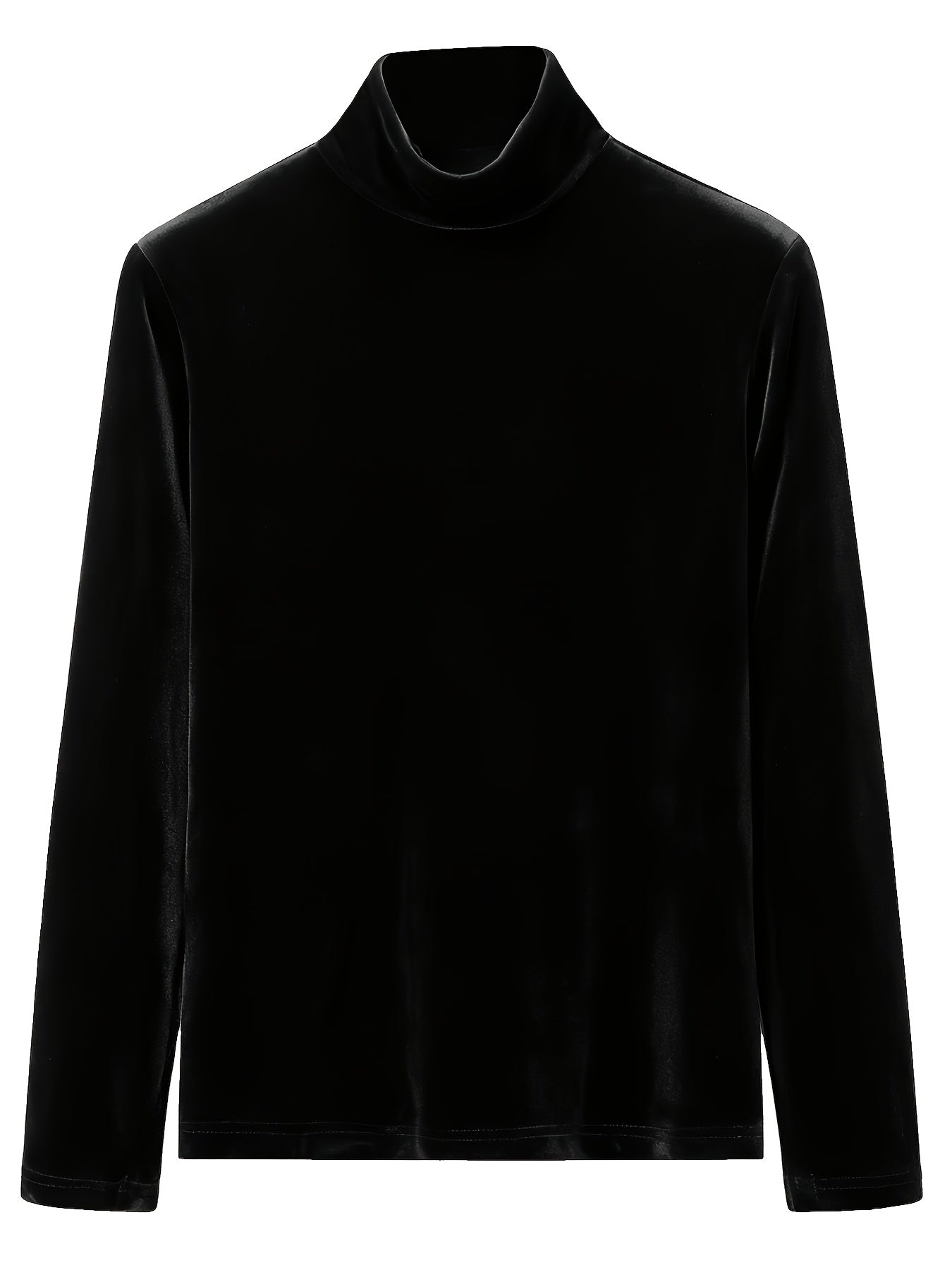 Men'S High Neck Long Sleeved T Shirt And Style Casual And Versatile Base Layer Top, Plus Size