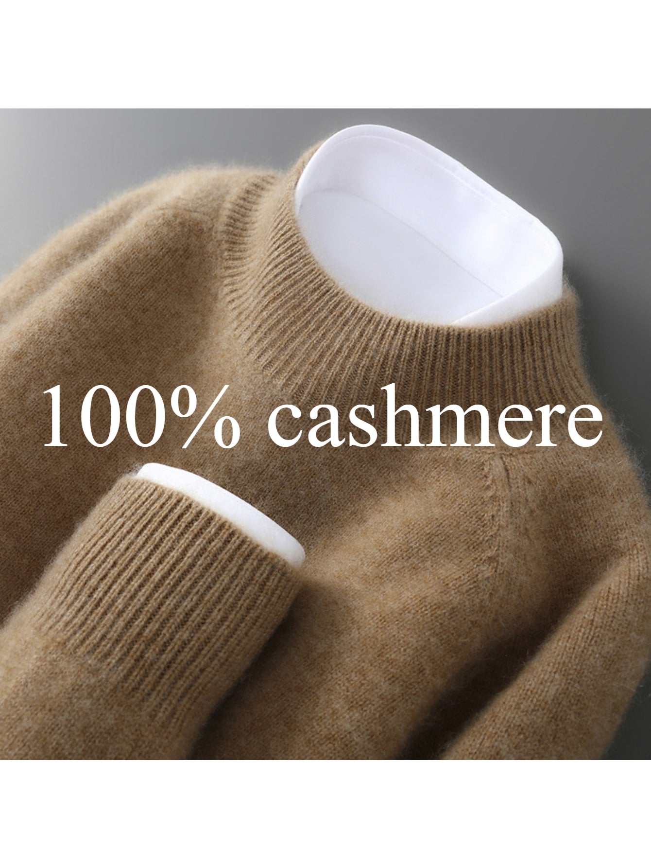 100% Pure Men'S Thickened Turtleneck Sweater with Raglan Sleeves, Loose Fit, Suitable for Business Casual, Solid Color Knitted Base Layer Top.