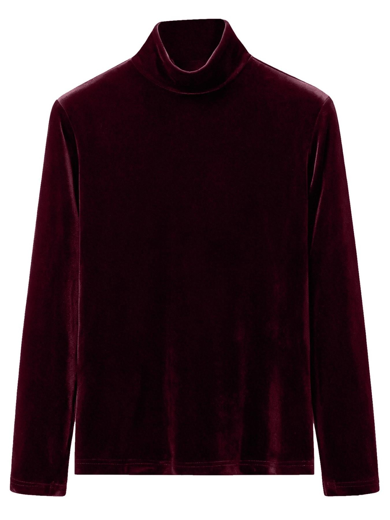 Men'S High Neck Long Sleeved T Shirt And Style Casual And Versatile Base Layer Top, Plus Size