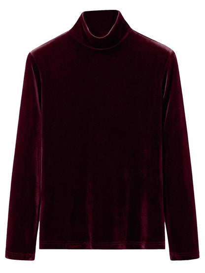 Men'S High Neck Long Sleeved T Shirt And Style Casual And Versatile Base Layer Top, Plus Size