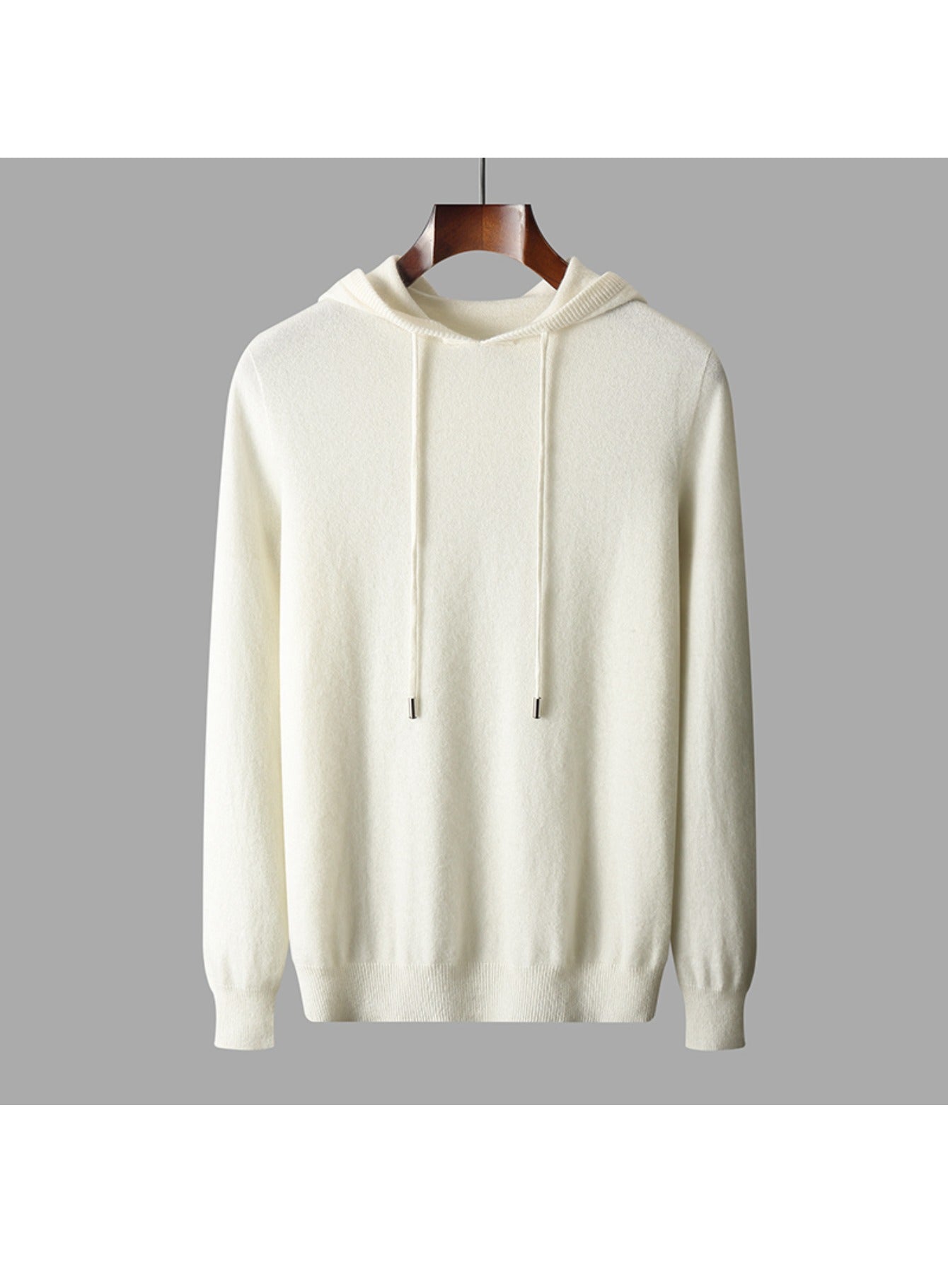 100% Australian Velvet Men'S Thick Solid-Color Hooded Sweater | Luxury Velvet Knit, Casual and Business Wear