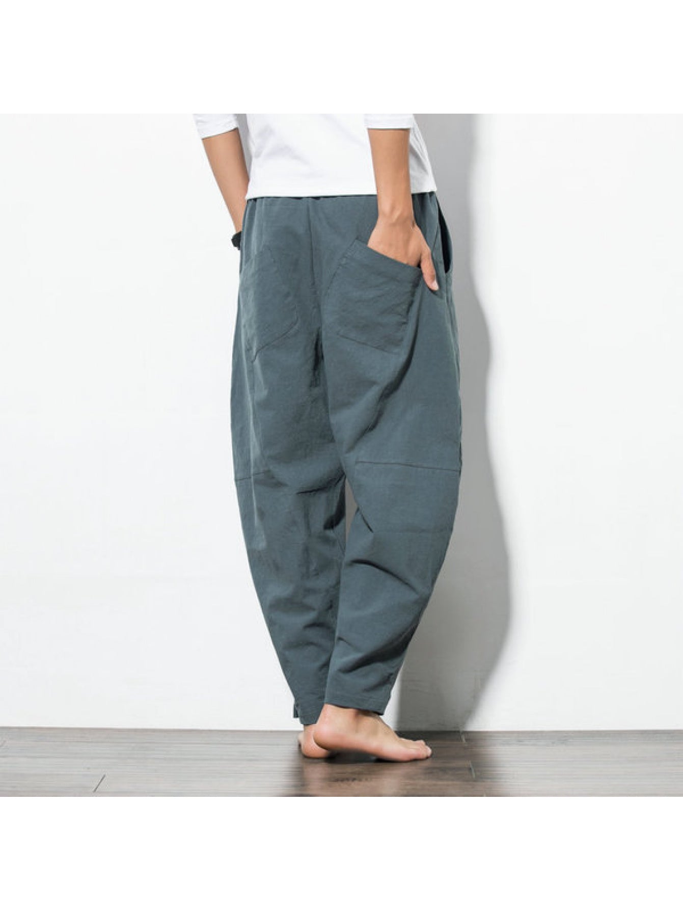 Men's Casual Pants Harem Four Seasons Pants Loose Plus Size Wide Leg Pants Trendy Beach Pants