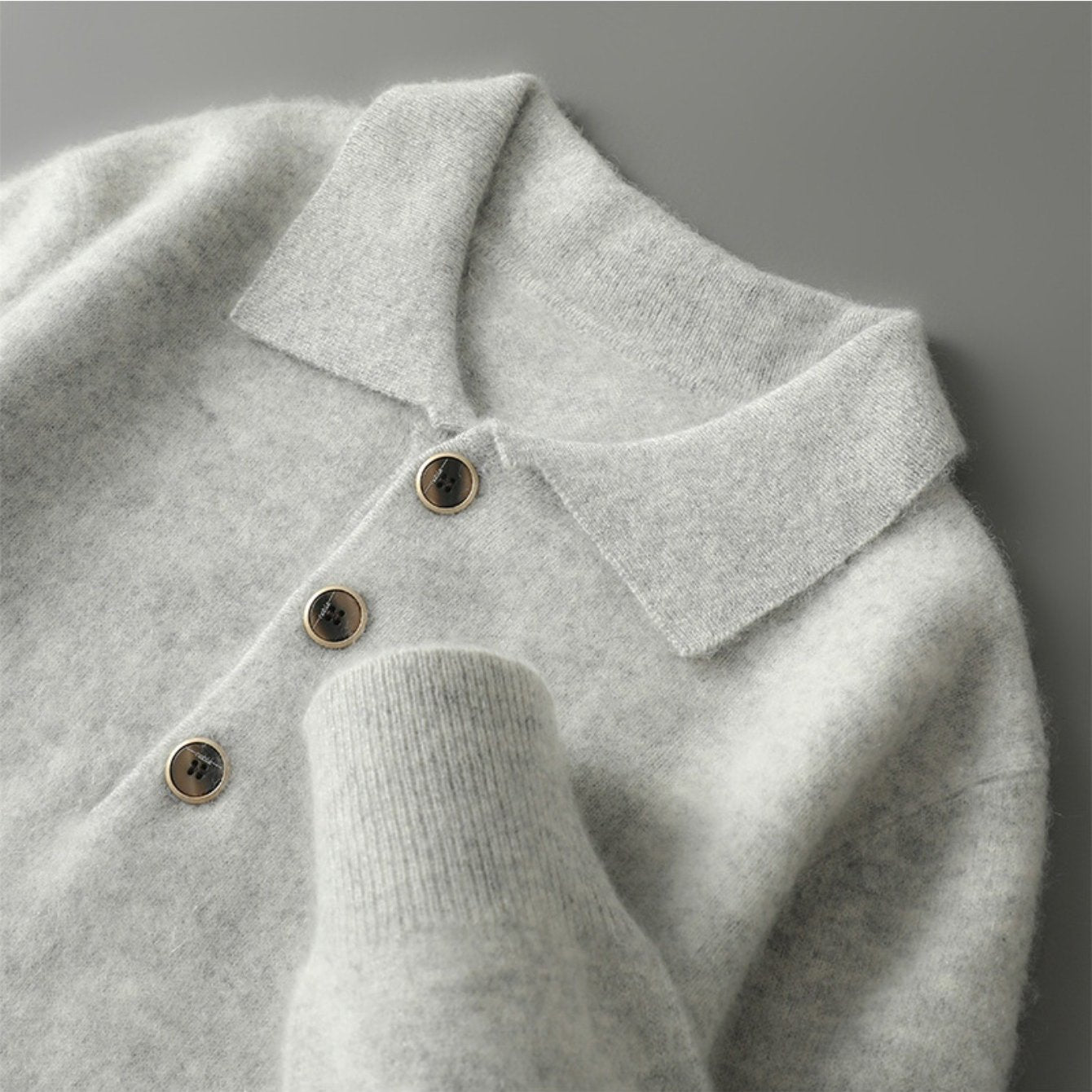 Mens 100% Polo Knit Shirt | Button Collar, Relaxed Fit, Business Casual, Premium Soft Thermal Comfort