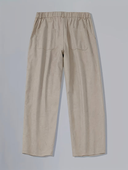 Men's Loose Straight-Leg Wide Leg Casual Lazy Dress Pants