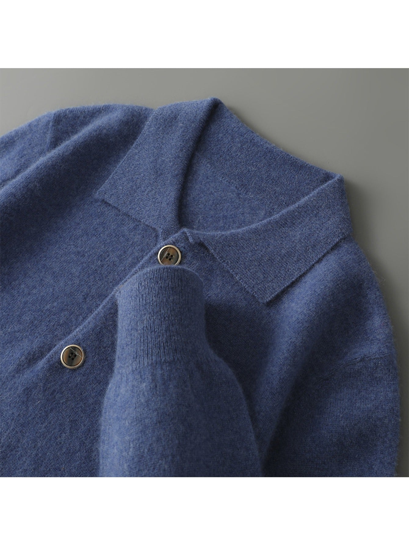 Mens 100% Polo Knit Shirt | Button Collar, Relaxed Fit, Business Casual, Premium Soft Thermal Comfort