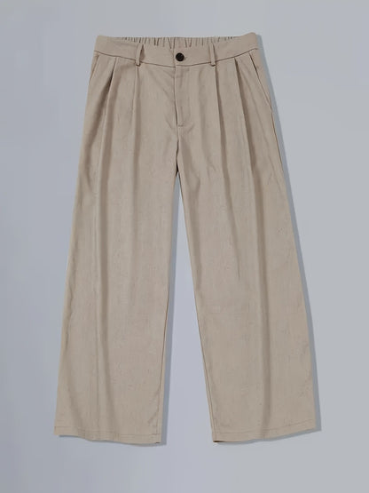 Men's Loose Straight-Leg Wide Leg Casual Lazy Dress Pants